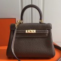 Replica Hermes Etoupe Clemence Kelly 20cm GHW Bag HJ00832