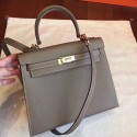 Replica Hermes Etoupe Epsom Kelly Sellier 28cm Handmade Bag HJ00461