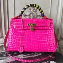 Replica Hermes Kelly 32cm Bag In Rose Red Crocodile Leather HJ01251