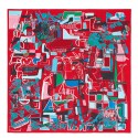 Replica Hermes Red Modernisme Tropical Scarf 140cm HJ00080