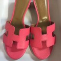 Replica Hermes Rose Lipstick Epsom Oasis Sandals HJ00771
