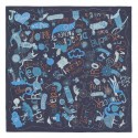 Replica High Quality Discount Hermes Navy Blue Les Confessions Shawl HJ00005