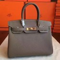 Replica Hot Hermes Etoupe Epsom Birkin 30cm Handmade Bag HJ00362