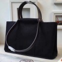 Replica Luxury Replica Hermes Cabag Elan Bag In Black Canvas HJ00235