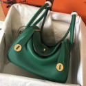 Replica Perfect Hermes Vert Vertigo Lindy 26cm Clemence Handmade Bag HJ00456