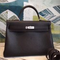 Top Copy Hermes Cafe Clemence Kelly 35cm Handmade Bag HJ00048