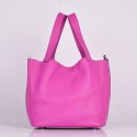 Top Replica Hermes Picotin Lock Bag In Peach Leather HJ00211