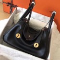 Wholesale Hermes Black Lindy 26cm Swift Handmade Bag HJ01238
