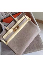 1:1 Replica Hermes Grey Clemence Birkin 30cm Handmade Bag HJ00313