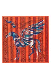 AAA 1:1 Hermes Orange Le Pegase D'Hermes Au Bloc Shawl Replica HJ01138