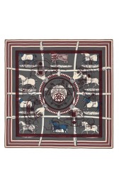 Best 1:1 Hermes Grey H Imprimeur Fou Couvertures D'Ex-Libris Shawl 140cm HJ00620