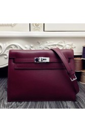 Best Fake Hermes Kelly Danse Bag In Bordeaux Swift Leather HJ01267
