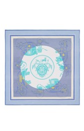 Best Fake Hermes Mauve Ex-Libris Coloriage Silk Shawl HJ00294