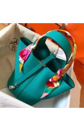 Best Replica High End Replica Hermes Blue Paon Picotin Lock PM 18cm Handmade Bag HJ00908