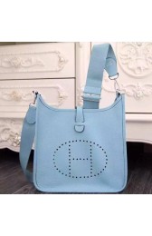 Cheap Hermes Light Blue Evelyne III PM Bag Replica HJ00593
