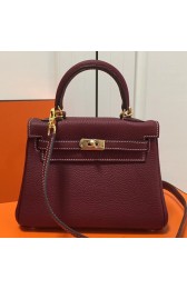 Copy Designer AAA Replica Hermes Bordeaux Clemence Kelly 20cm GHW Bag HJ00106