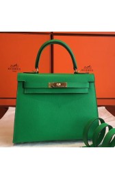 Copy Hermes Bamboo Epsom Kelly Sellier 28cm Handmade Bag Replica HJ00390