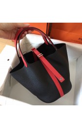Copy Hermes Bicolor Picotin Lock PM 18cm Black Bag HJ00784