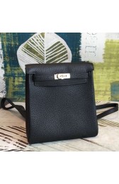 Copy Hermes Black Clemence Kelly Ado PM Backpack HJ00891