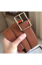 Copy Hermes Brown Saddle 38MM Reversible Belt HJ00755