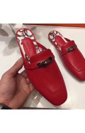 Copy Hermes Oz Mule In Red Calfskin Leather Replica HJ00621