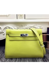 Fake Faux Hermes Kelly Danse Bag In Yellow Swift Leather HJ00410