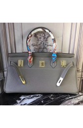 Fake Hermes Lin Blue JPG Birkin 42cm Shoulder Bag Replica HJ00156