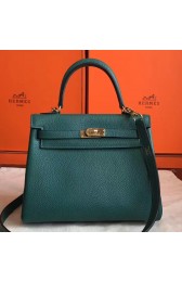 Fake Hermes Malachite Clemence Kelly 25cm Retourne Handmade Bag HJ00601