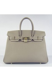 Fashion Hermes Birkin 30cm 35cm Bag In Grey Togo Leather Replica HJ00460