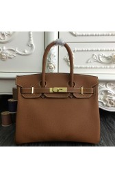 Hermes Birkin 30cm 35cm Bag In Brown Clemence Leather Replica HJ00078