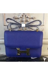 Hermes Blue Electric Constance MM 24cm Epsom Leather Bag Replica HJ01243
