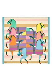 Hermes Blue Rocabar Shawl 140cm HJ00334