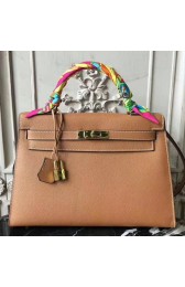 Hermes Brown Epsom Kelly 32cm Sellier Bag HJ00846