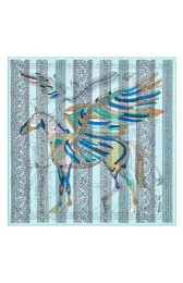 Hermes Ciel Le Pegase D'Hermes Au Bloc Shawl HJ01176