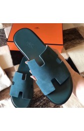 Hermes Izmir Sandals In Green Suede Leather Replica HJ01219