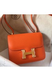 Hermes Mini Constance 18cm Orange Epsom Bag HJ00049