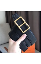 Hermes Officier Belt Buckle & Black 38MM Strap HJ00812