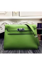 High Imitation Knockoff Hermes Kelly Danse Bag In Green Swift Leather HJ00053