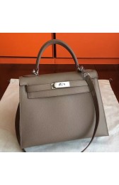 High Quality Fake Hermes Etoupe Epsom Kelly 32cm Sellier Handmade Bag HJ00942