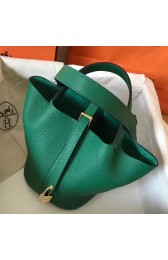 High Quality Imitation Hermes Vert Vertigo Picotin Lock PM 18cm Handmade Bag HJ00811