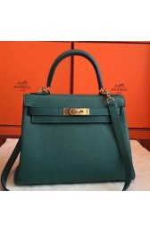 Imitation Best Hermes Malachite Clemence Kelly Retourne 28cm Handmade Bag Replica HJ00240