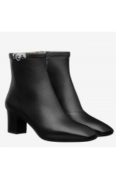 Imitation Hermes Black Calfskin Power Low Boot HJ00867