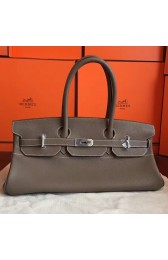 Imitation Luxury Hermes Grey JPG Shoulder Birkin 42cm Bag HJ01236