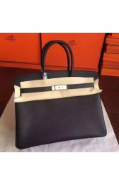 Knockoff Hermes Black Epsom Birkin 35cm Handmade Bag HJ00344