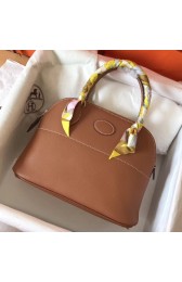 Knockoff Hermes Gold Clemence Bolide 27cm Handmade Bag HJ00446