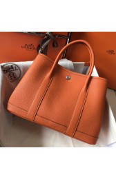 Luxury AAA Knockoff Hermes Orange Clemence Garden Party 30cm Handmade Bag HJ00062