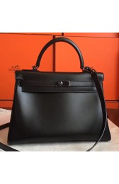 Luxury Replica Hermes So Black Box Kelly Retourne 32cm Handmade Bag HJ00723
