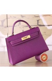 New 1:1 Replica Hermes Cyclamen Epsom Kelly Mini II 20cm Handmade Bag HJ01257