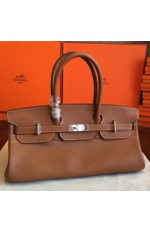 Replica Best Knockoff Hermes Brown JPG Shoulder Birkin 42cm Bag HJ01200