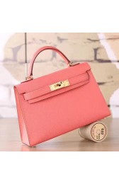 Replica Cheap Perfect Replica Hermes Flamingo Epsom Kelly Mini II 20cm Handmade Bag HJ00317